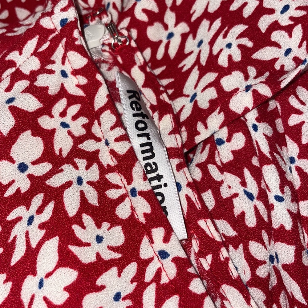 Reformation Red Floral Zoe Skirt - Picture 7 of 10